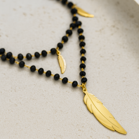 Naszyjnik Black Feathers